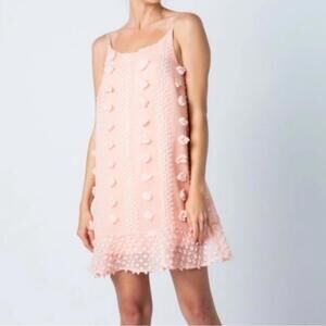 Bohemian Pom Pom Sundress Ruffle Hemline NWOT
